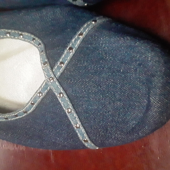 Annie Shoes - Studded Denim Shoes